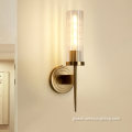 China Retro bronzer textured clear glass wall light Factory